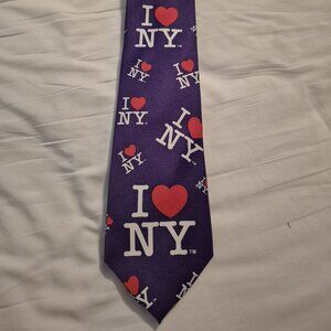I LOVE NEW YORK Danggi Man Polyester Men’s Tie Purple Red White BRAND NEW!!